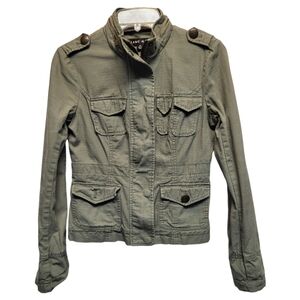 Blanc Noir Green Utility Jacket with Rugged Design - Size XS